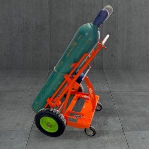 Cyli Cart dual cylinder cart with safety chain secured